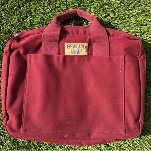 LAND'S END SQUARE RIGGER CANVAS TOTE SHOULDER BAG CARRYALL